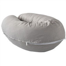 Подушка для вагітних та годування 30х190 см PAPAELLA гіпоалергенна, наволочка з бавовни на блискавці горошок