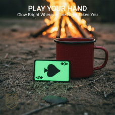 Набір шевронів 2 шт Карта Туз Пік, Ace of Spades, світяться в темряві, на липучці, 5х8 см, вишитий патч, нашивка, шеврон