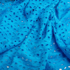 Тканина батист прошва Лола, 130 см, 130 г/м2, бавовна, натуральна тканина для одягу волошка