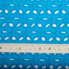 Тканина батист прошва Лола, 130 см, 130 г/м2, бавовна, натуральна тканина для одягу волошка