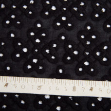 Тканина батист прошва Моллі, 130 см, 123 г/м2, бавовна, натуральна тканина для одягу чорний