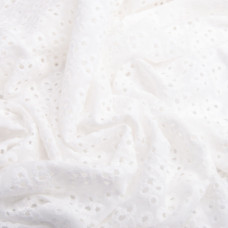 Тканина батист прошва Моллі, 130 см, 123 г/м2, бавовна, натуральна тканина для одягу молоко