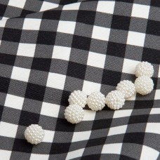 Тканина декоративна Клітинка з водовідштовхувальним просоченням, 180 см, 215 г/м2, тканина для скатертин, штор, декору