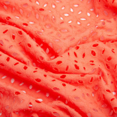 Тканина батист прошва Лола, 130 см, 130 г/м2, бавовна, натуральна тканина для одягу корал