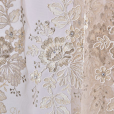 Тканина тюль фатин із вишивкою Беладонна, 295 см V-8 nude
