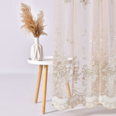 Тканина тюль фатин із вишивкою Беладонна, 295 см V-8 nude