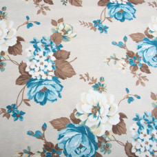 Тканина декоративна Глорія бавовна з водовідштовхувальним просоченням, для скатертин, штор, декору V-003 блакитна