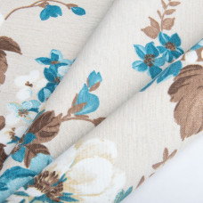 Тканина декоративна Глорія бавовна з водовідштовхувальним просоченням, для скатертин, штор, декору V-003 блакитна