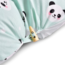 Подушка для годування 30х190 см бавовна антиалергенне волокно, для зручності мами та малюка, з блискавкою панда