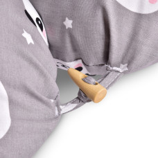 Подушка для годування 30х190 см бавовна антиалергенне волокно, для зручності мами та малюка, з блискавкою панда