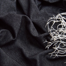 Тканина джинс, джинсова 150 см 230 г/2 стрейчева, для джинсів, костюмів, спідниць, дитячого одягу чорна