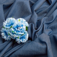 Тканина джинс, джинсова 140 см 145 г/2 полегшена, для джинсів, костюмів, спідниць, дитячого одягу синя