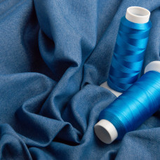 Тканина джинс, джинсова 150 см 230 г/2 стрейчева, для джинсів, костюмів, спідниць, дитячого одягу синя