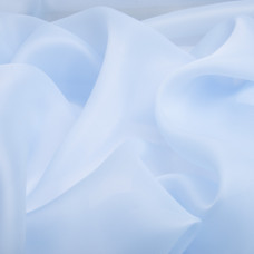 Тканина органза шовк 145 см 55 г/м2 для карнавальних, вечірніх костюмів, плаття, для декору блакитна