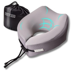 Подушка рогалик ортопедична дорожня TRAVEL IDEIA 27х26х17 см з ефектом пам'яті й охолоджувальним трикотажем