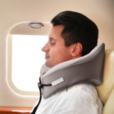 Подушка рогалик ортопедична дорожня TRAVEL IDEIA 27х26х17 см з ефектом пам'яті й охолоджувальним трикотажем