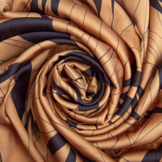 Тканина плательна атлас шовк стрейч Греммі, 100 г/м2 150 см легка для платтів, блуз, піжам, аксесуарів кемел