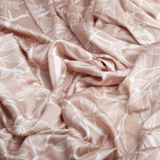 Тканина плательна атлас шовк стрейч Греммі, 100 г/м2 150 см легка для платтів, блуз, піжам, аксесуарів т/беж