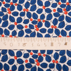 Тканина плательна віскоза Санторіні, 145 см 120 г/м2 для суконь, спідниць, штанів, дитячого одягу Марічка синя