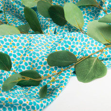 Тканина плательна віскоза Санторіні, 145 см 120 г/м2 для суконь, спідниць, штанів, дитячого одягу Марічка бірюза