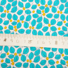 Тканина плательна віскоза Санторіні, 145 см 120 г/м2 для суконь, спідниць, штанів, дитячого одягу Марічка бірюза