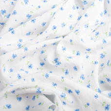 Тканина плательна віскоза Санторіні, 145 см 120 г/м2 для суконь, спідниць, штанів, дитячого одягу, незабудка