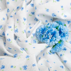 Тканина плательна віскоза Санторіні, 145 см 120 г/м2 для суконь, спідниць, штанів, дитячого одягу, незабудка