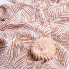 Тканина платтяна креп 150 см 110 г/м2 легка, для суконь, спідниць, штанів, аксесуарів листя беж