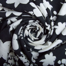 Тканина платтяна віскоза 145 см 90 г/м2 для суконь, спідниць, штанів, дитячого одягу дует чорний