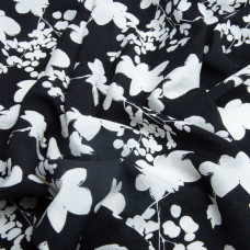 Тканина платтяна віскоза 145 см 90 г/м2 для суконь, спідниць, штанів, дитячого одягу дует чорний