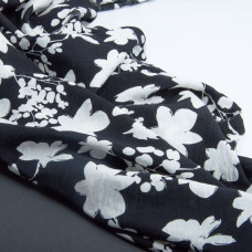 Тканина платтяна віскоза 145 см 90 г/м2 для суконь, спідниць, штанів, дитячого одягу дует чорний