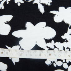 Тканина платтяна віскоза 145 см 90 г/м2 для суконь, спідниць, штанів, дитячого одягу дует чорний