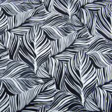 Тканина платтяна креп 150 см 110 г/м2 легка, для суконь, спідниць, штанів, аксесуарів листя чорна