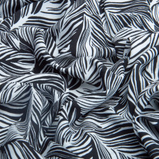 Тканина платтяна креп 150 см 110 г/м2 легка, для суконь, спідниць, штанів, аксесуарів листя чорна