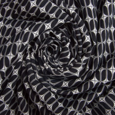 Тканина платтяна віскоза Венеція, 145 см 90 г/м2 для суконь, спідниць, штанів, дитячого одягу чорна