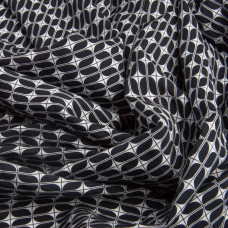 Тканина платтяна віскоза Венеція, 145 см 90 г/м2 для суконь, спідниць, штанів, дитячого одягу чорна