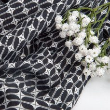 Тканина платтяна віскоза Венеція, 145 см 90 г/м2 для суконь, спідниць, штанів, дитячого одягу чорна