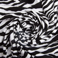 Тканина плательна штапель віскоза 145 см 95 г/м2 для суконь, спідниць, штанів, комбінезонів, дитячого одягу зебра