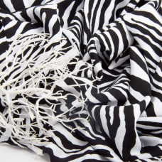 Тканина плательна штапель віскоза 145 см 95 г/м2 для суконь, спідниць, штанів, комбінезонів, дитячого одягу зебра