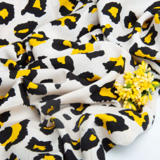 Тканина плательна штапель віскоза 145 см 95 г/м2 для суконь, спідниць, штанів, комбінезонів, дитячого одягу Анімал