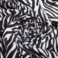 Тканина плательна штапель віскоза 145 см 95 г/м2 для суконь, спідниць, штанів, комбінезонів, дитячого одягу зебра