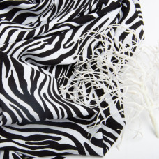 Тканина плательна штапель віскоза 145 см 95 г/м2 для суконь, спідниць, штанів, комбінезонів, дитячого одягу зебра