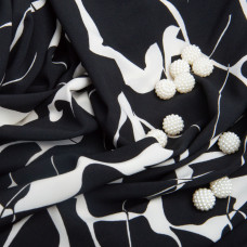 Тканина плательна Super soft 150 см 95 г/м2 легка, для суконь, спідниць, штанів, аксесуарів мариво чорна