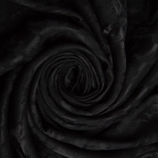 Тканина плательна жакард 140 г/м2 145 см чорна віскоза бавовна, натуральна мармурна
