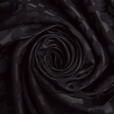 Тканина плательна жакард 140 г/м2 145 см чорна віскоза бавовна, натуральна лео