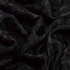 Тканина плательна жакард 140 г/м2 145 см чорна віскоза бавовна, натуральна лео