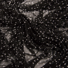 Тканина сітка стрейч 65 г/м2 140 см у горошок