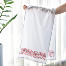 Рушник серветка з українським орнаментом IDEIA 40x140 см з мереживом