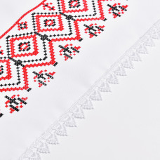 Рушник серветка з українським орнаментом IDEIA 40x140 см з мереживом