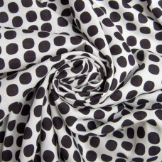 Тканина плательна штапель віскоза 145 см 90 г/м2 для суконь, спідниць, штанів, комбінезонів, дитячого одягу горохи